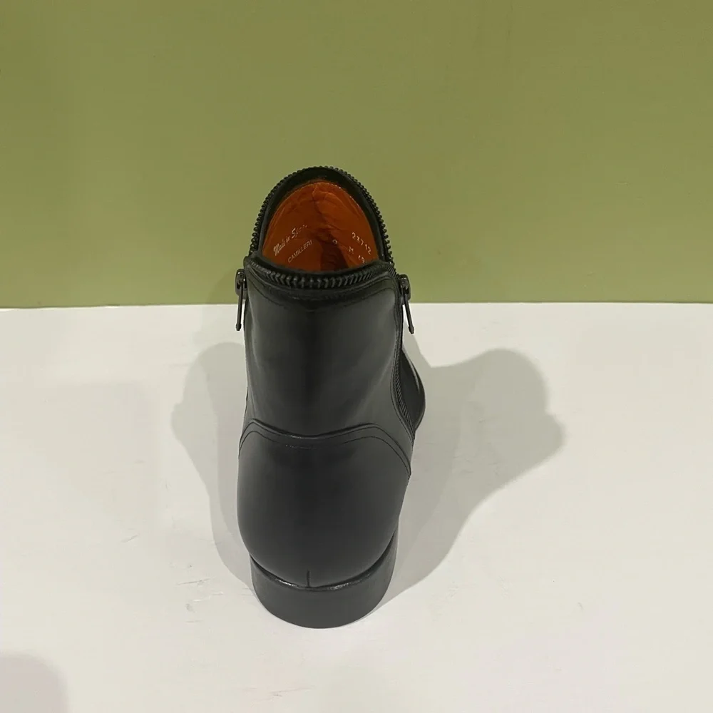 Mezlan boot black suede leather calf side zippers - Picture 4 of 5